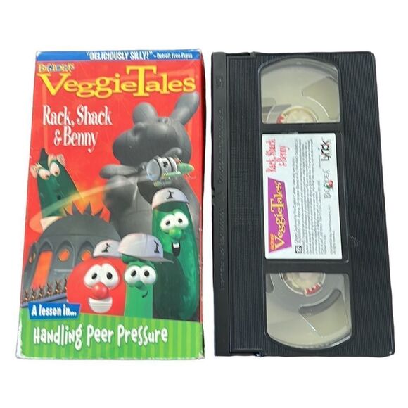 VeggieTales VHS Tapes Vintage 90s Bundle of Two Religious Educational Lessons - Picture 5 of 11